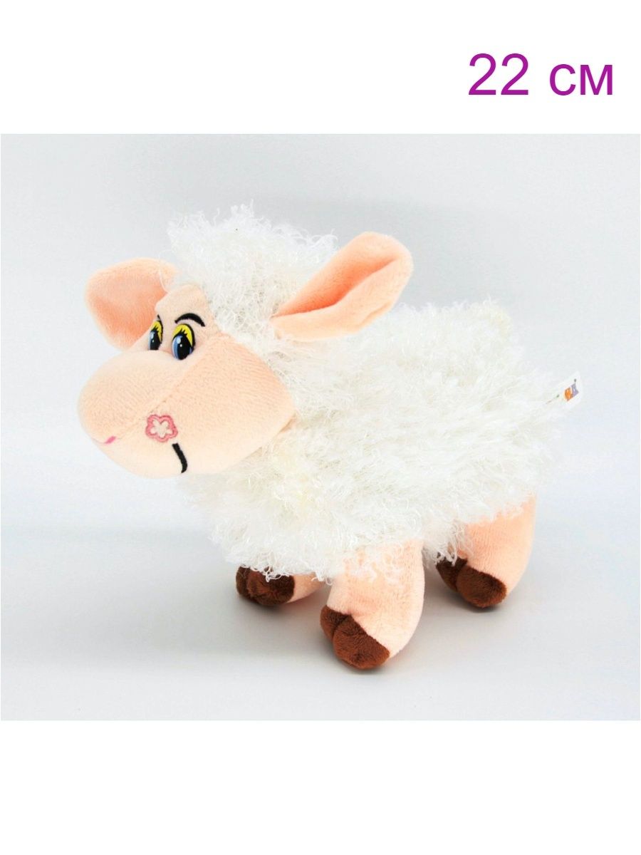 Мягкая игрушка Мэри Море Овечка веселая, белый, 22 см