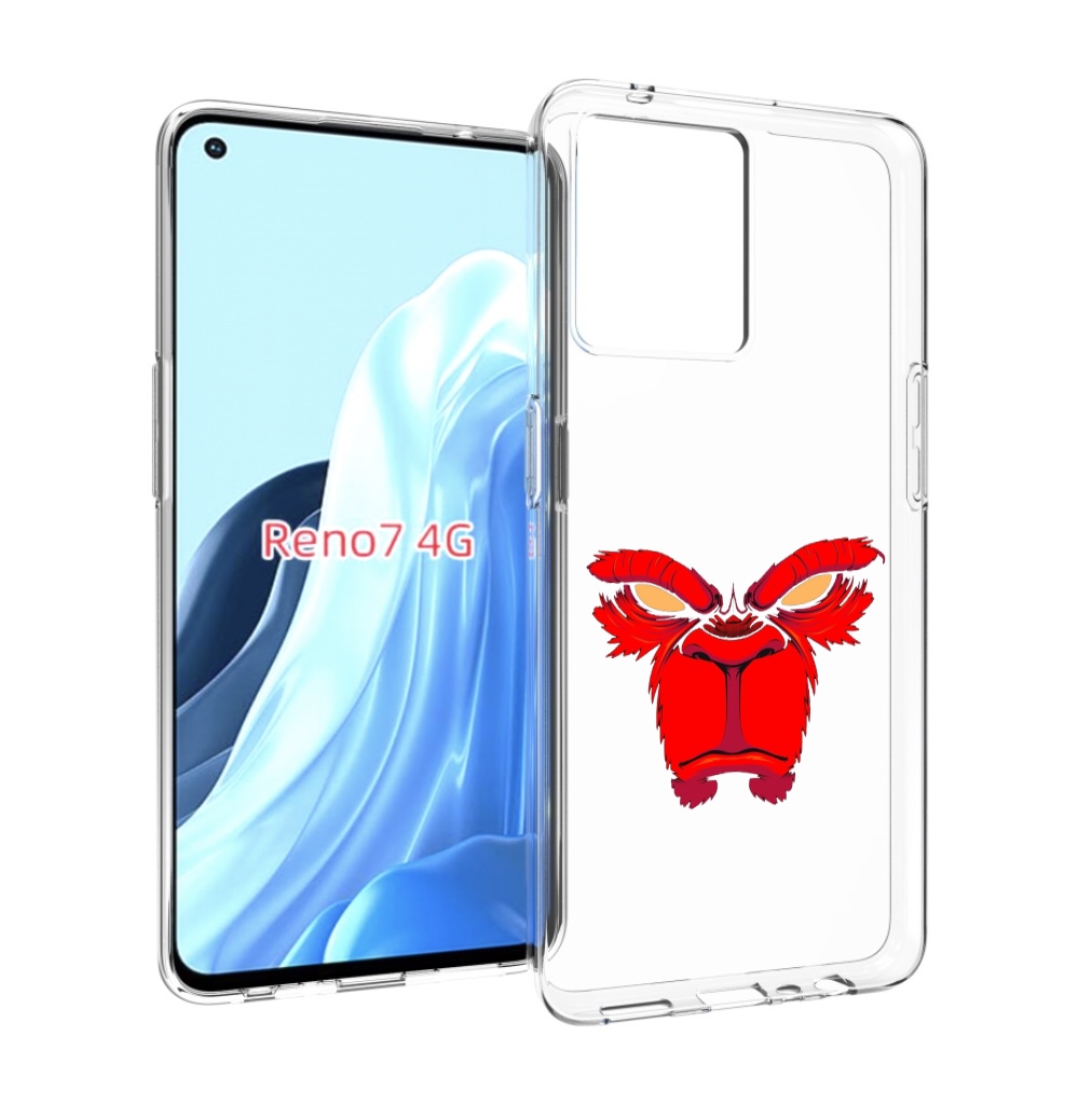 Чехол MyPads красная обезьяна в темноте для OPPO RENO 7 4G