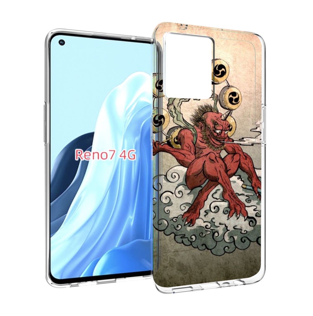 

Чехол MyPads красный чертик на облаке для OPPO RENO 7 4G, Прозрачный, Tocco