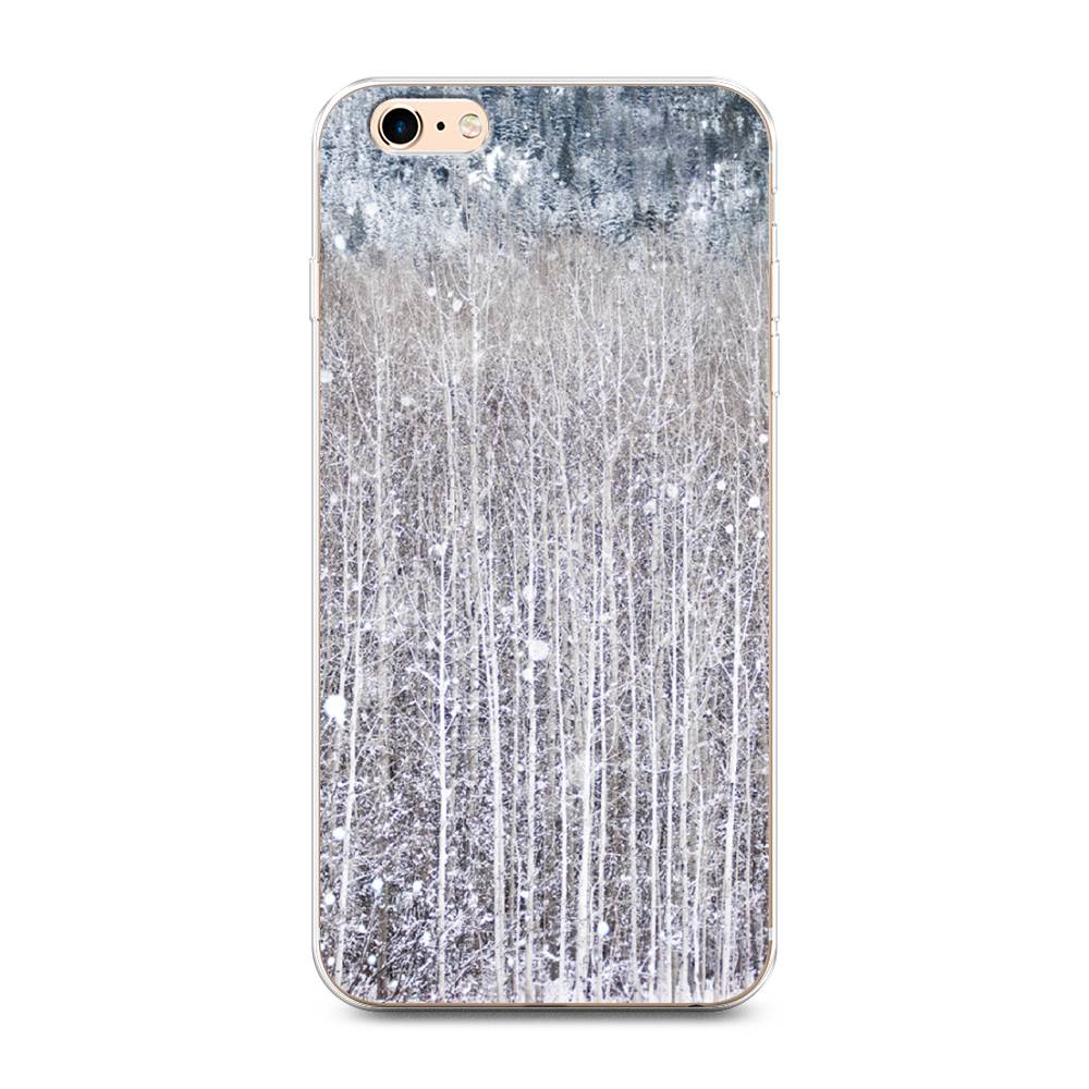 

Чехол на Apple iPhone 6 Plus/6S Plus "Снежный лес", Бежевый;серый;белый, 10550-5