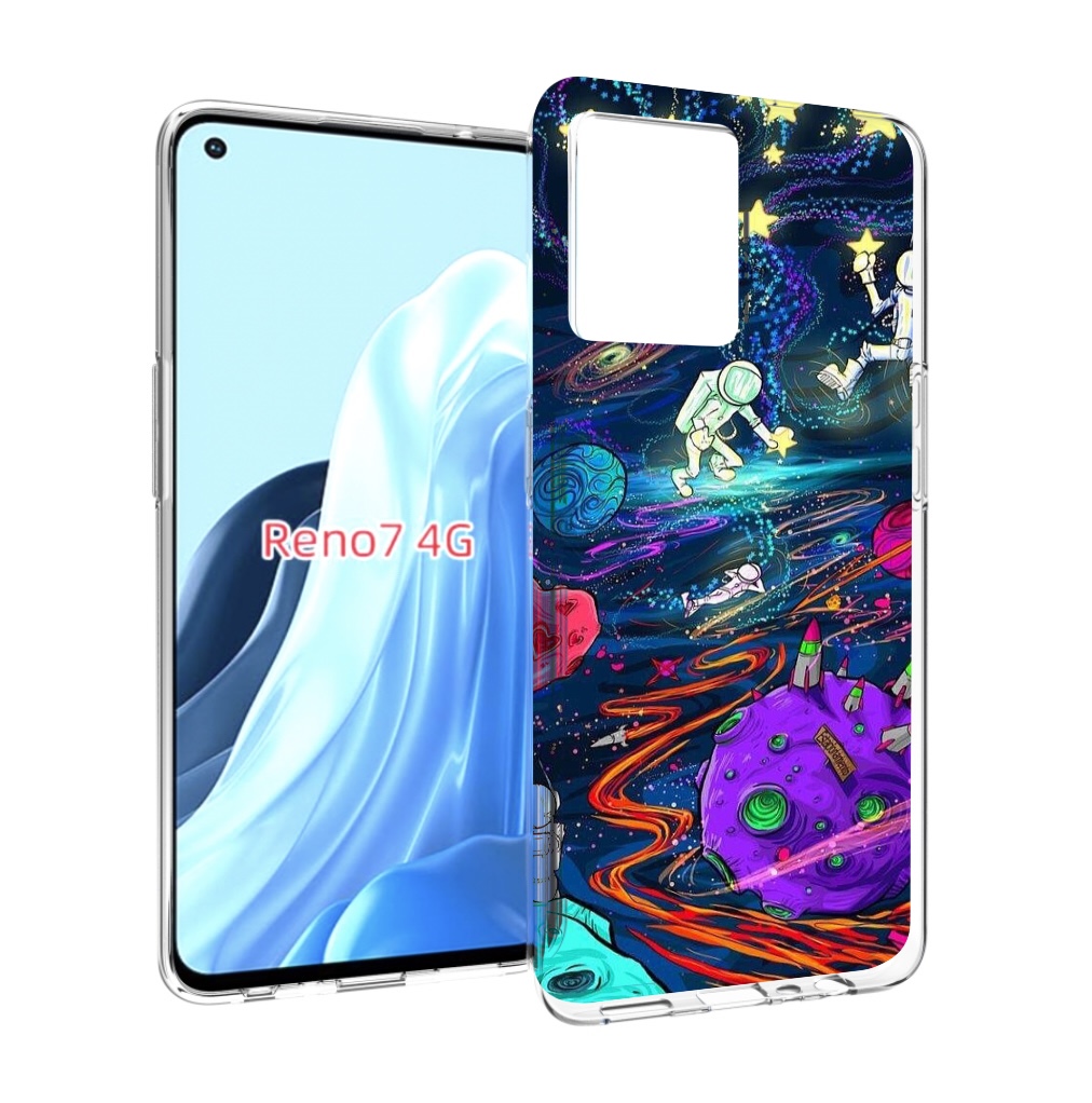 

Чехол MyPads красочный космос для OPPO RENO 7 4G, Прозрачный, Tocco