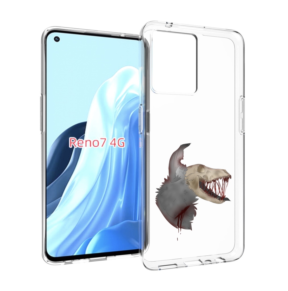 

Чехол MyPads кровавый-череп для OPPO RENO 7 4G, Прозрачный, Tocco