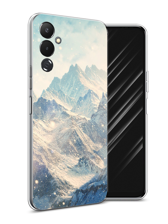 

Чехол Awog на Tecno Pova 4 / Текно Пова 4 "Горы 4", Голубой