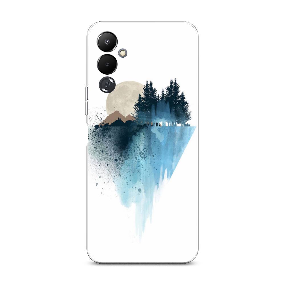 

Чехол Awog на Tecno Pova 4 / Текно Пова 4 "Горы 5", Голубой