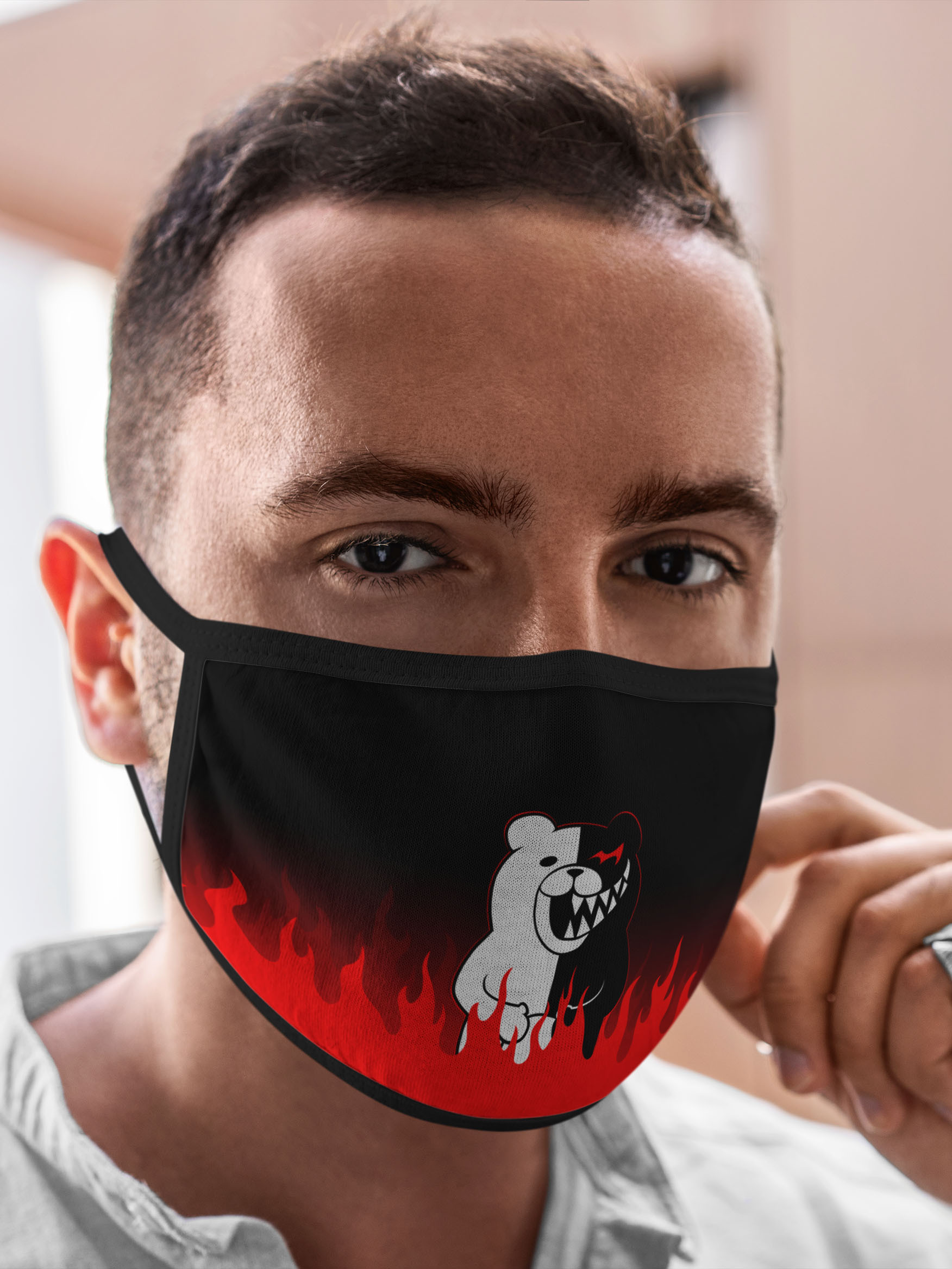 

Многоразовая маска унисекс Burnettie Danganronpa Monokuma Горит В Пламени, Разноцветный, Danganronpa Monokuma Горит В Пламени