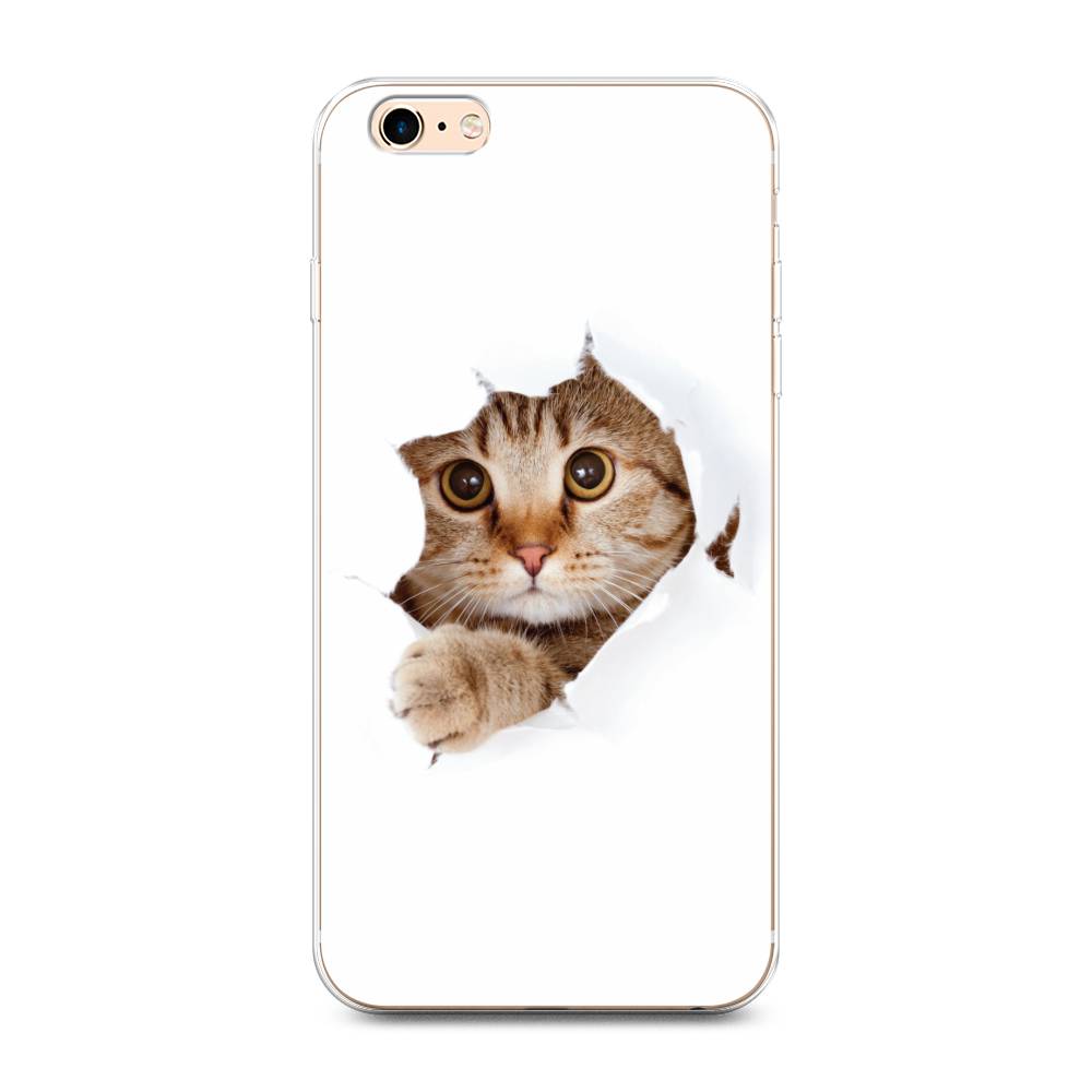 

Чехол на Apple iPhone 6 Plus/6S Plus "Кот и бумага", Белый;коричневый, 10550-1