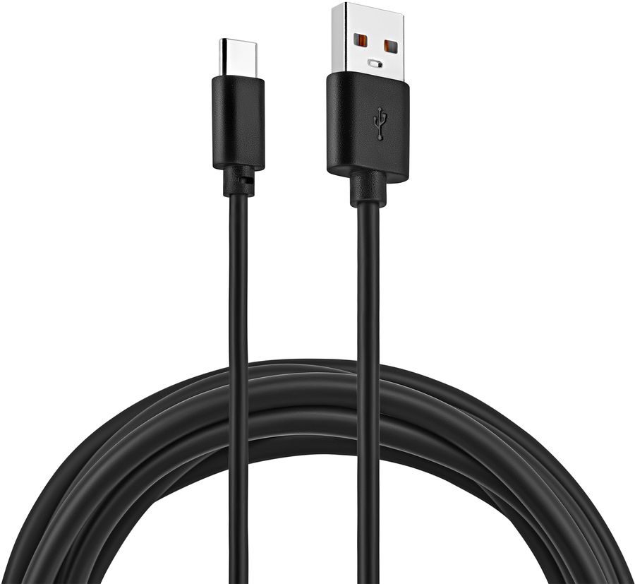 Кабель Buro USB - Type-C, 2.4 А, 1.8 м, черный