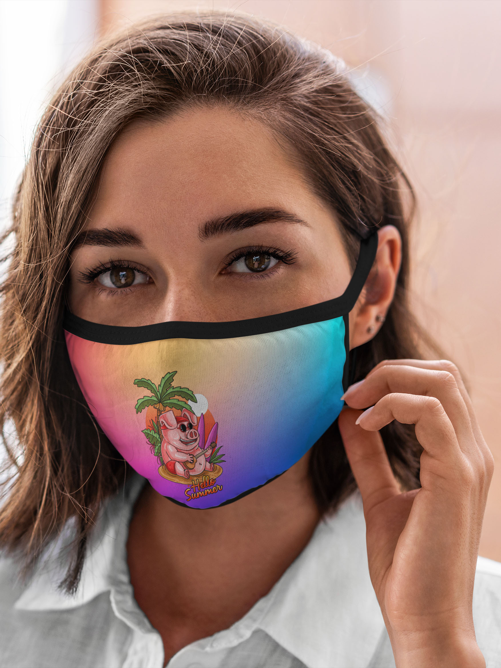

Многоразовая маска унисекс Burnettie Свинья Hello Summer, Разноцветный, Свинья Hello Summer