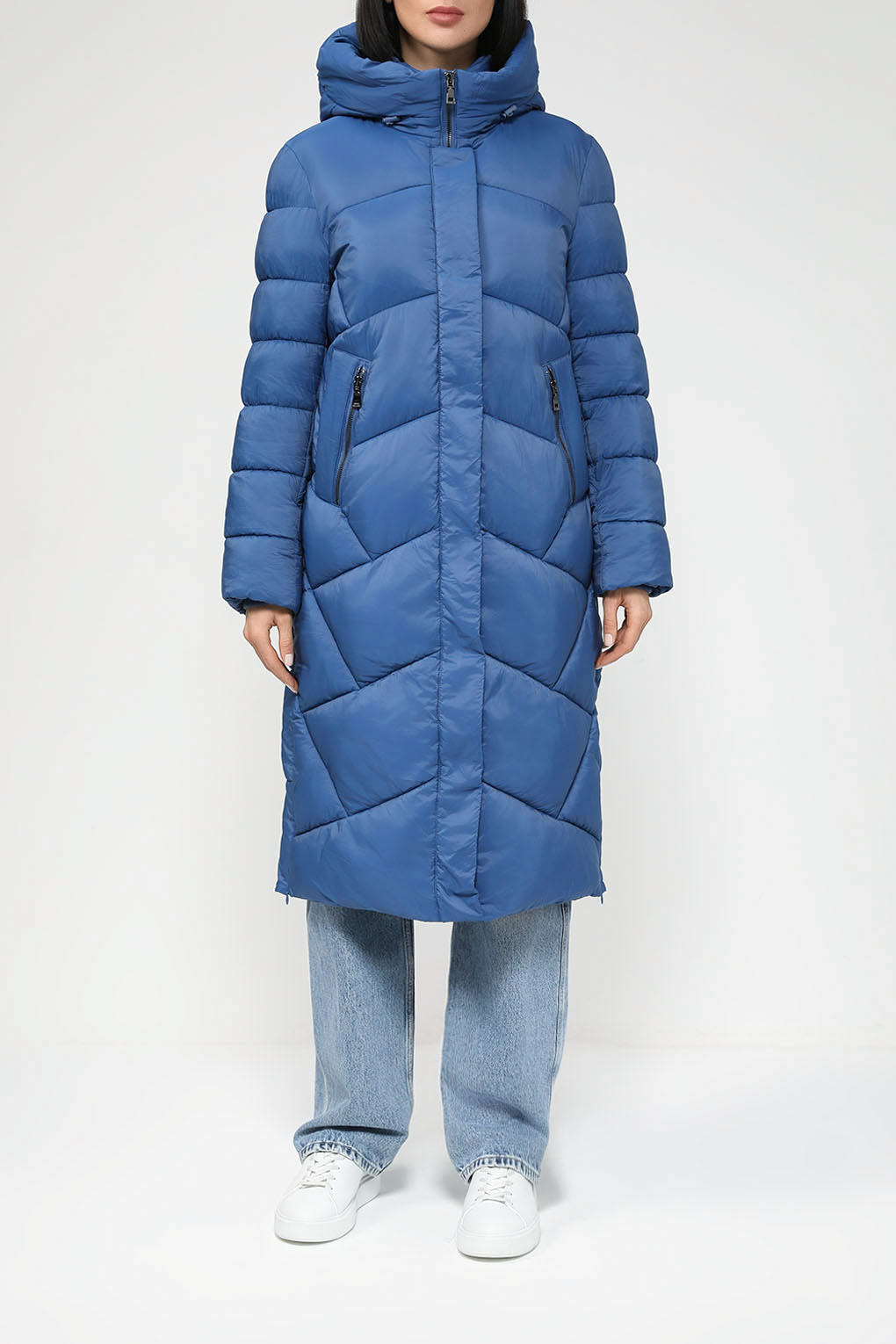 

Пуховик женский Belucci BL23086274MRKT синий 50, BL23086274MRKT