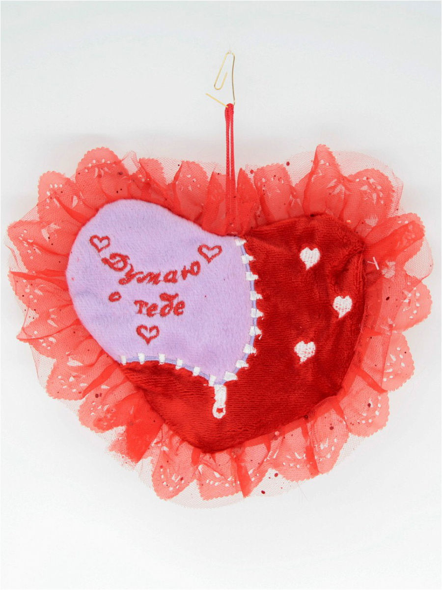 Мягкая игрушка АКИМБО КИТ Сердечко с молнией плюшевое 30 см