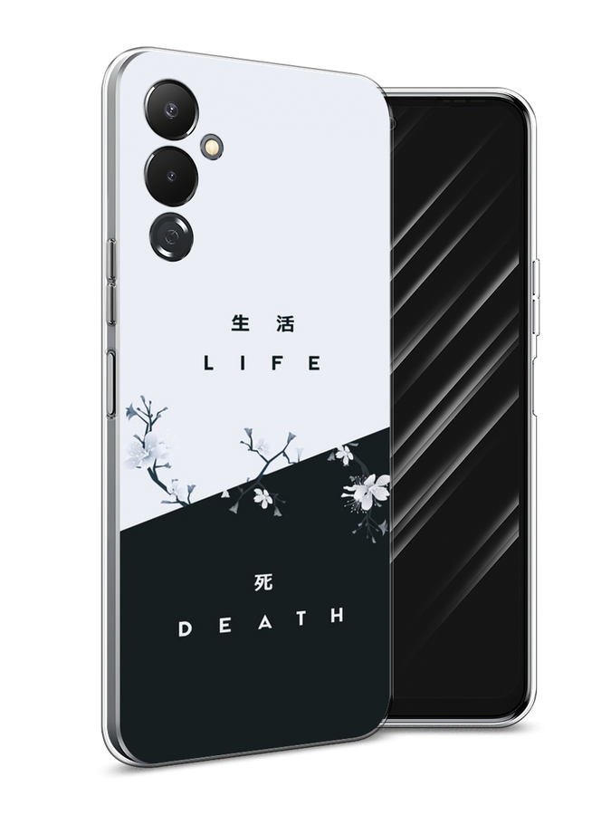 

Чехол Awog на Tecno Pova 4 / Текно Пова 4 "Life and death", Черный;серый