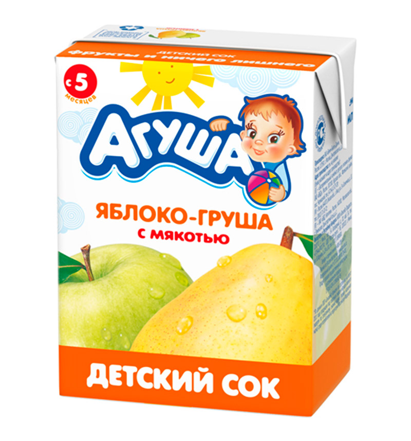 

Сок Агуша с 5 месяцев, 200 мл