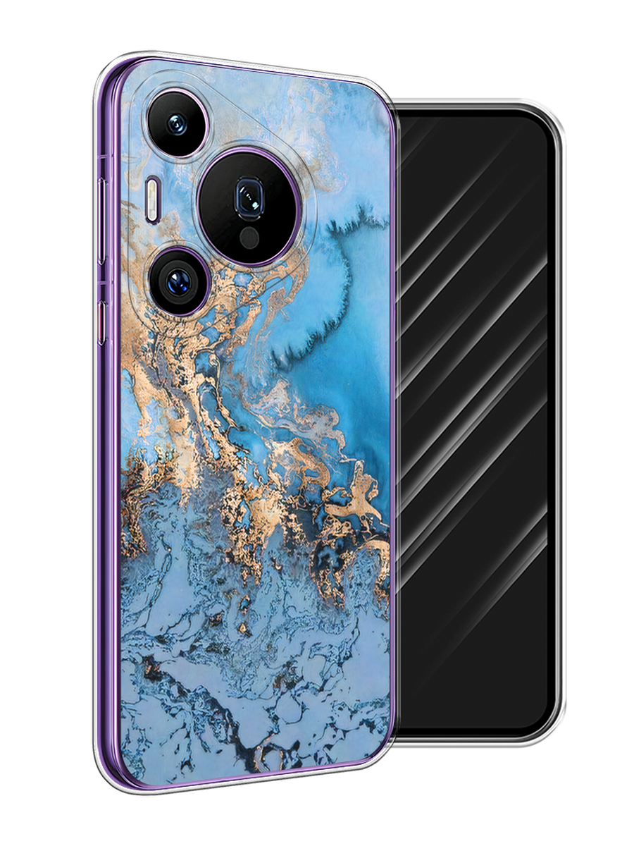 

Чехол Awog на Huawei Pura 70 Pro/70 Pro Plus "Морозная лавина синяя", Серебристый, 6124150-1