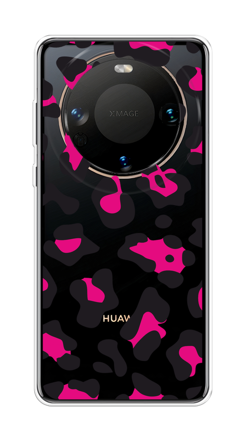 

Чехол на Huawei Mate 60 "Pink cow spots", Черный;розовый, 6122150-1