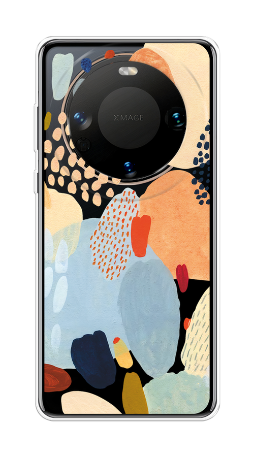 

Чехол на Huawei Mate 60 "Необычная абстракция", Бежевый;голубой, 6122150-1