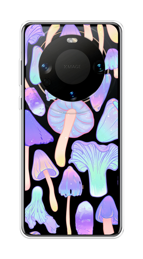 

Чехол на Huawei Mate 60 "Пастельные грибы", Фиолетовый;голубой, 6122150-1