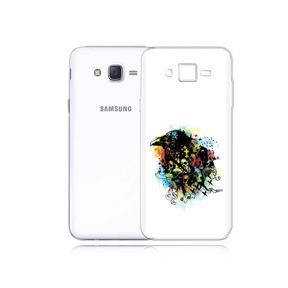 

Чехол MyPads Tocco для Samsung Galaxy J5 ворон и черепа (PT29188.586.273), Прозрачный, Tocco