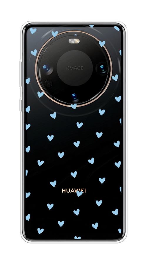 

Чехол на Huawei Mate 60 "Голубые сердечки паттерн", Голубой;прозрачный, 6122150-1