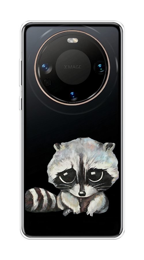

Чехол на Huawei Mate 60 "Большеглазый енот", Серый;черный;прозрачный, 6122150-1