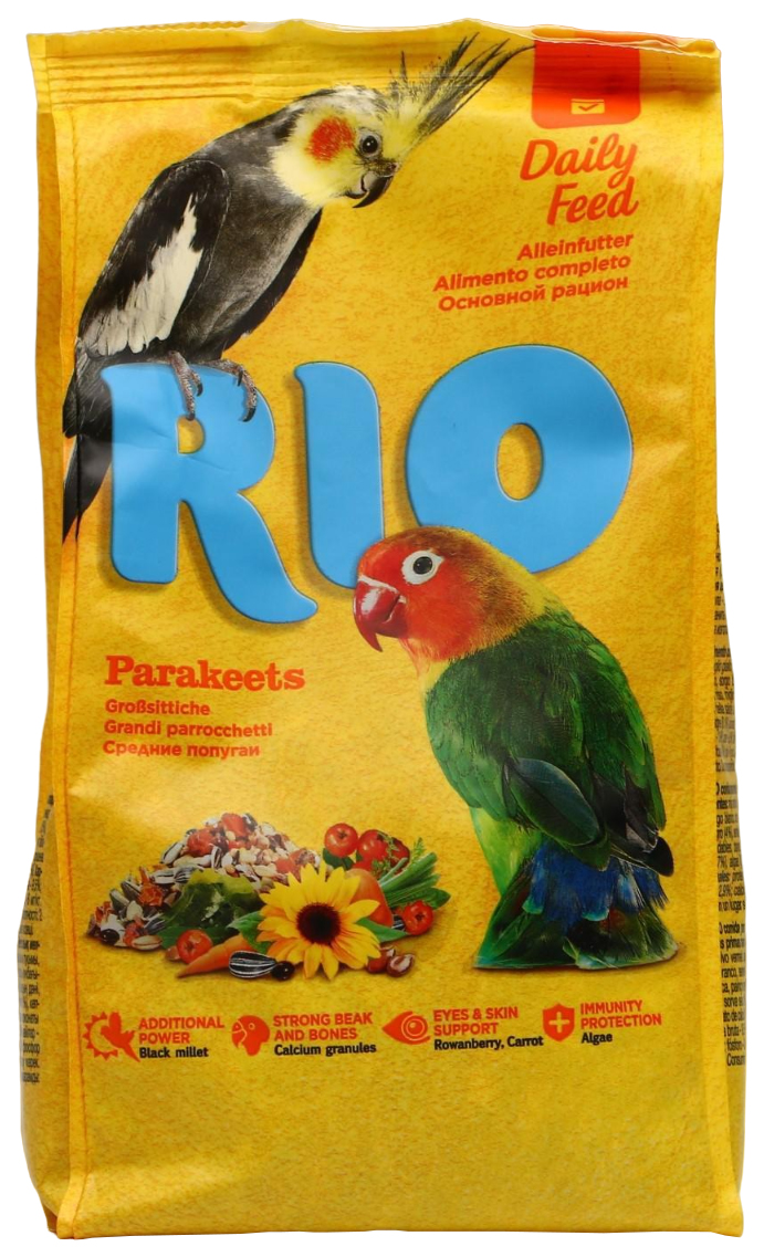 Сухой корм для средних попугаев RIO, 500 г