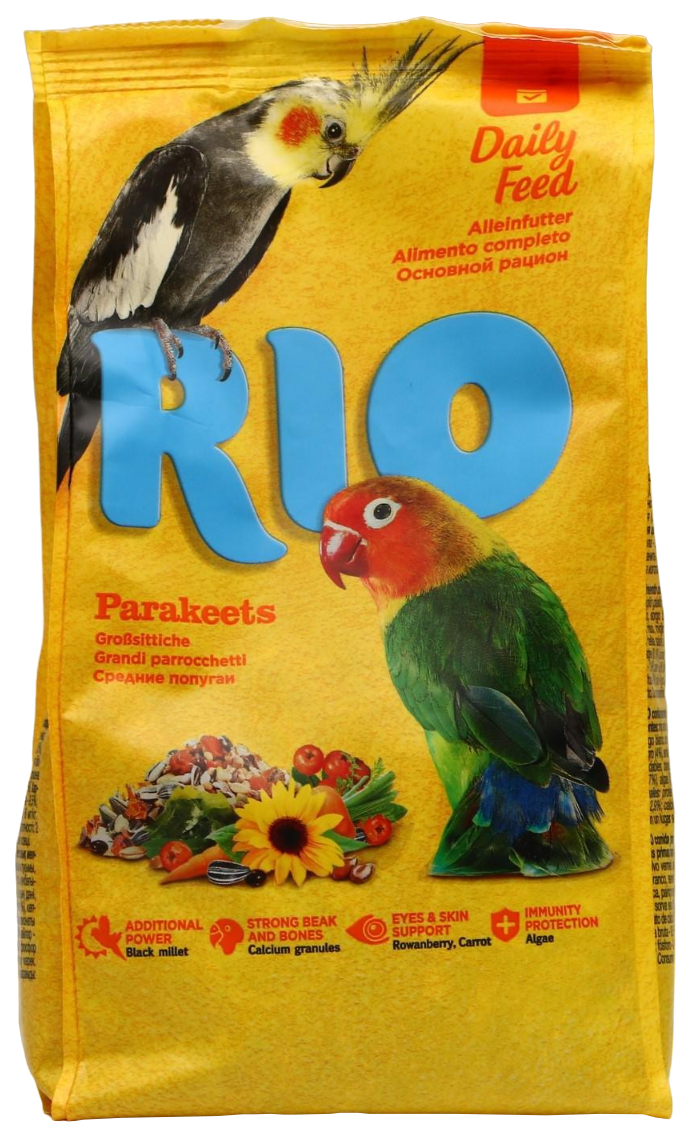 

Сухой корм для средних попугаев RIO, 500 г