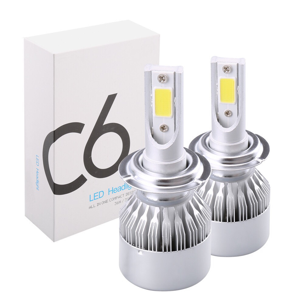 фото Светодиодная лампа "c6" led цоколь h7 (6000k) 36w 3800 lm со встроенным вентилятором (2шт) recam group