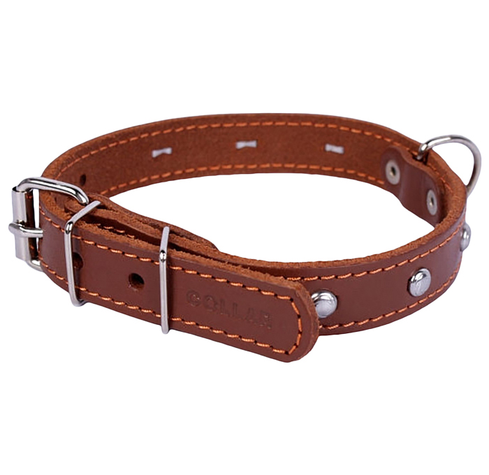 

Ошейник для собак Collar одинарный с украшениями коричневый 38-50 см