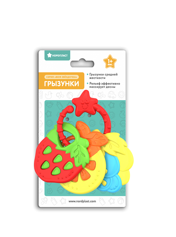 

Игрушка Нордпласт Грызунки фрукты 3 шт