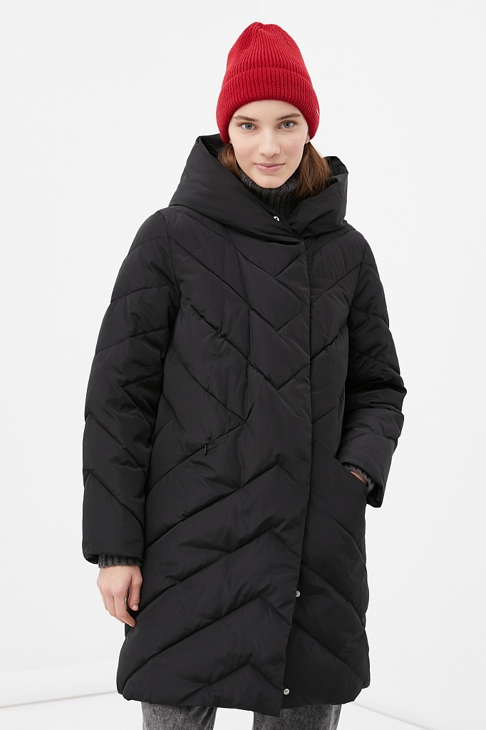 Пальто женское Finn Flare FWB110123 черное XL