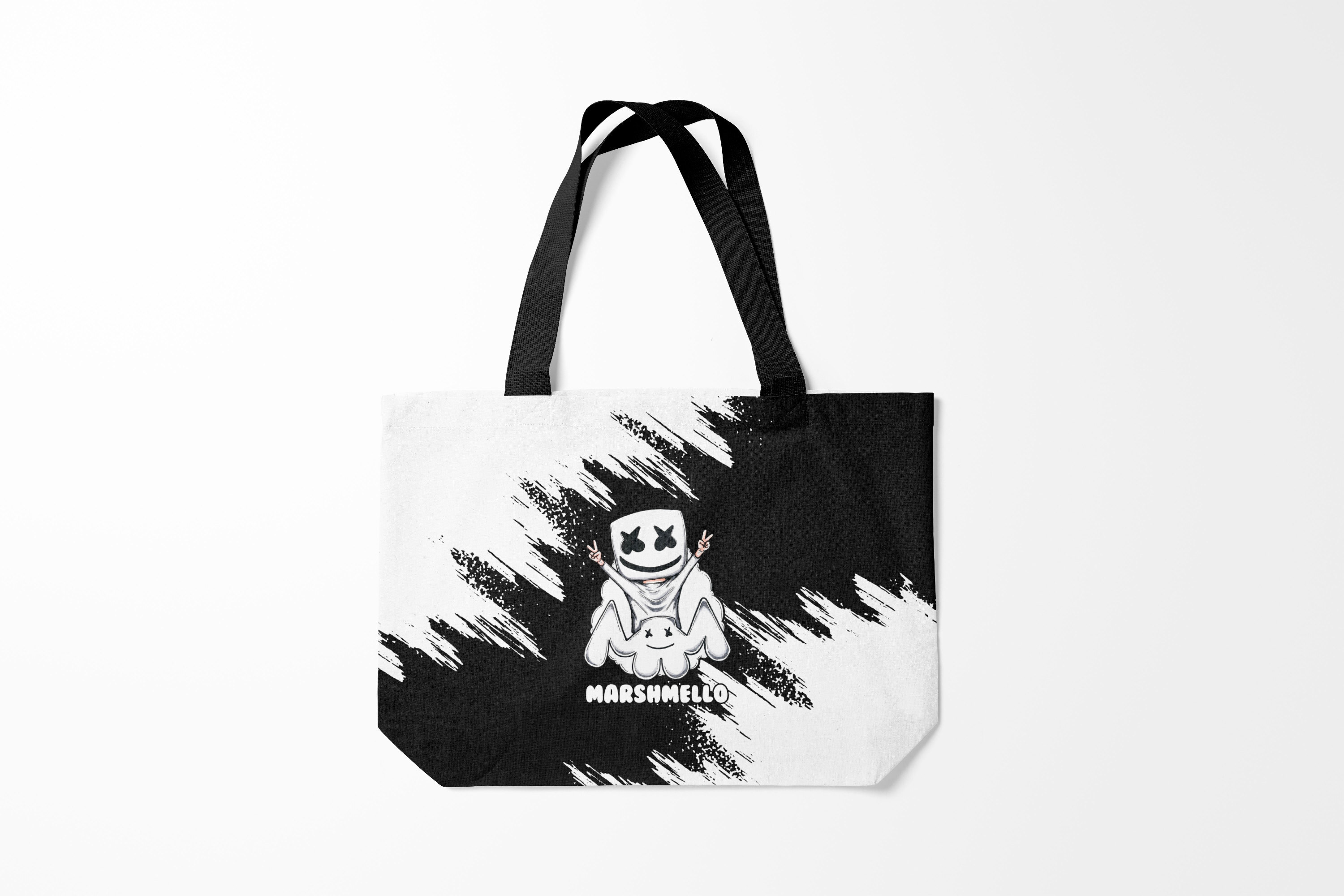 

Сумка шoппер унисекс Burnettie Marshmello, черный; белый, Marshmello