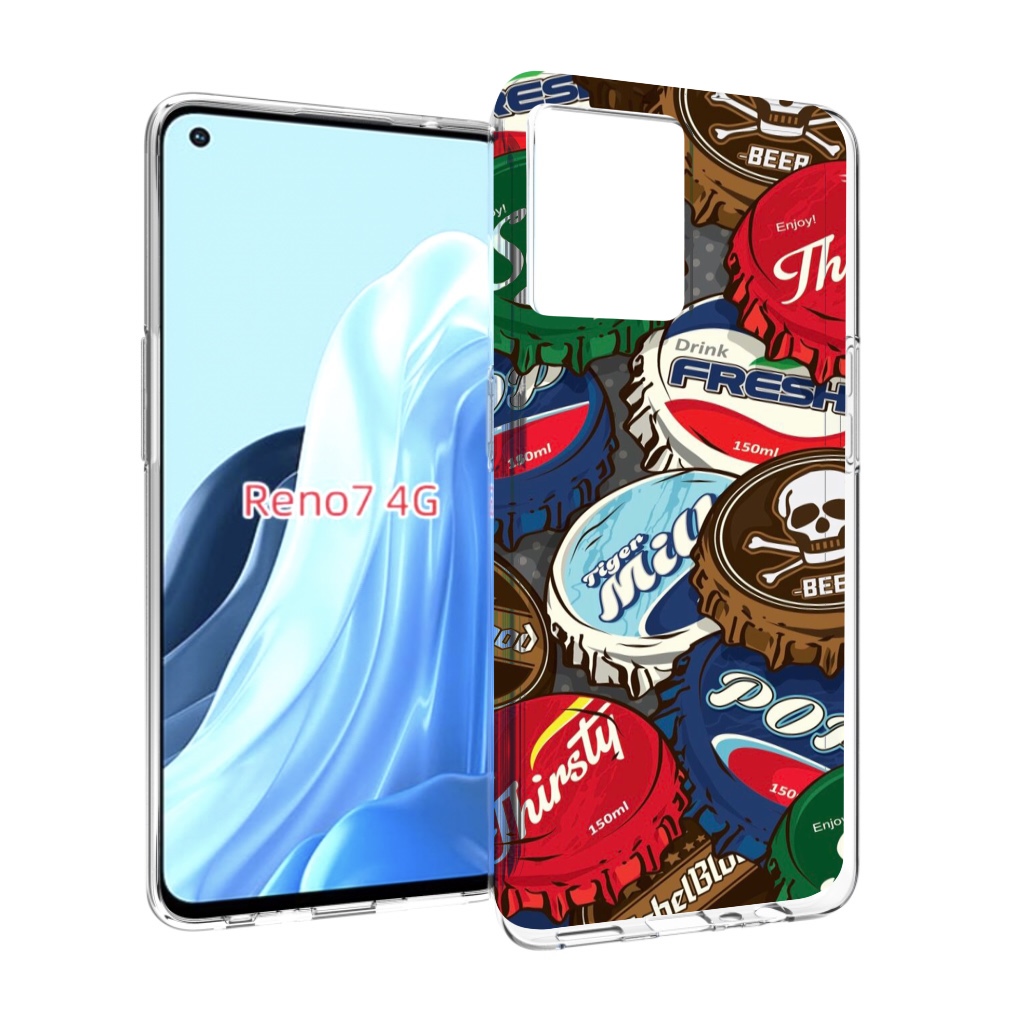 

Чехол MyPads крышки от баночек для OPPO RENO 7 4G, Прозрачный, Tocco