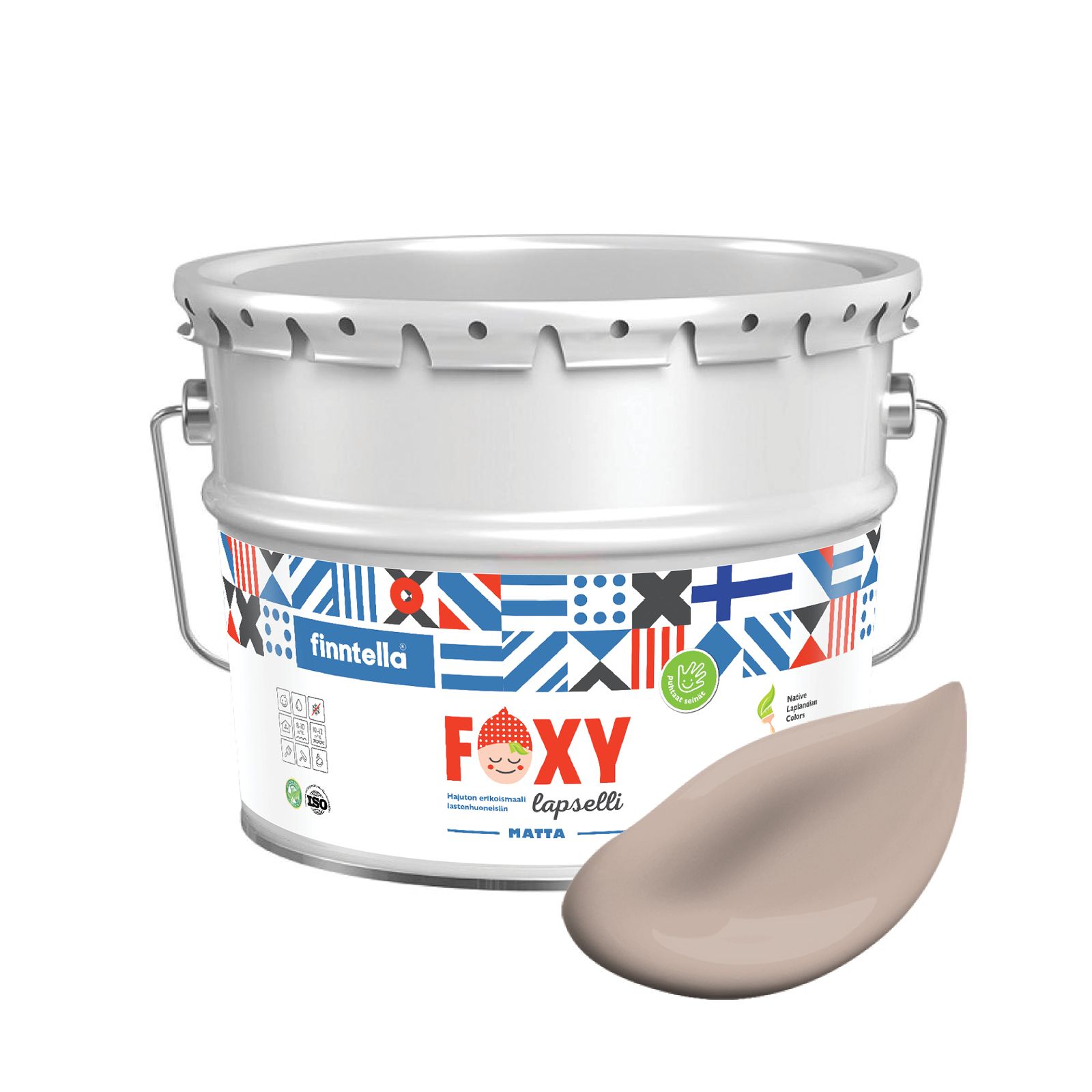 

Краска для детской комнаты FOXY LAPSELLI matte, финская краска, матовая, моющаяся, цвет KU, Бежевый, для детской комнаты FOXY LAPSELLI matte, финская матовая, моющаяся