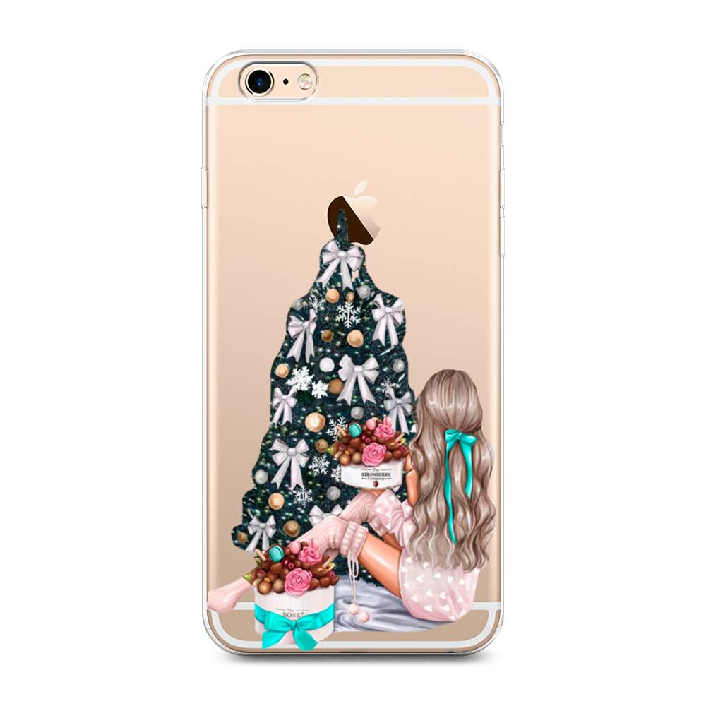 

Чехол на Apple iPhone 6 Plus/6S Plus "New Year", Зеленый;бежевый;голубой, 10550-5