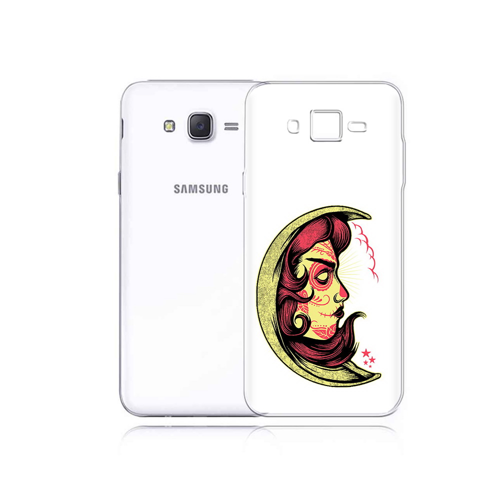 

Чехол MyPads Tocco для Samsung Galaxy J5 желтый полумесяц с лицом девушки, Прозрачный, Tocco