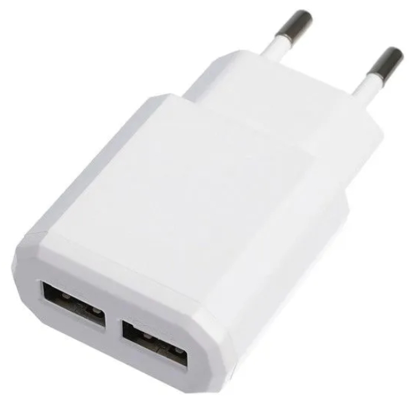 Сетевое зарядное устройство LuazON LN-120AC 2 USB, 2.1/1 A, белый