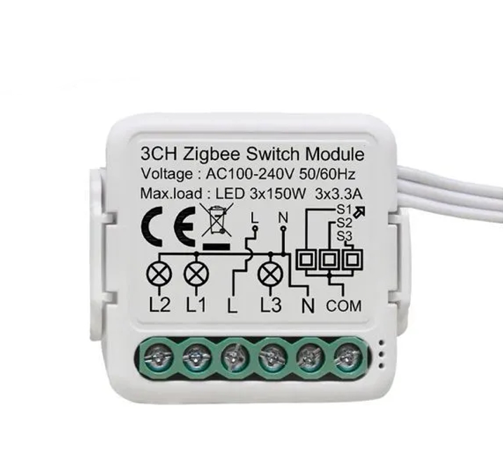 фото Реле на 3 канала для алисы izba tech 00153-2 zigbee 3.0