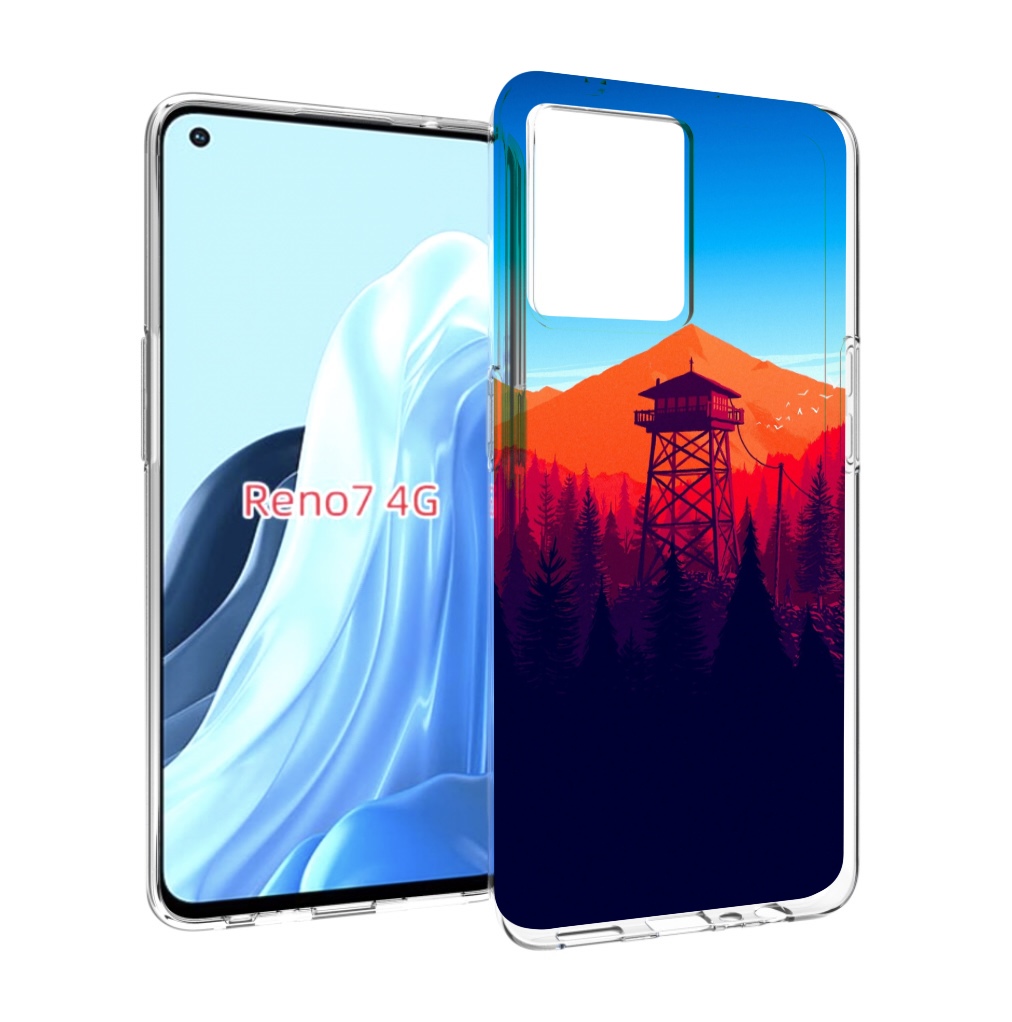 

Чехол MyPads лес с оранжевыми горами для OPPO RENO 7 4G, Прозрачный, Tocco