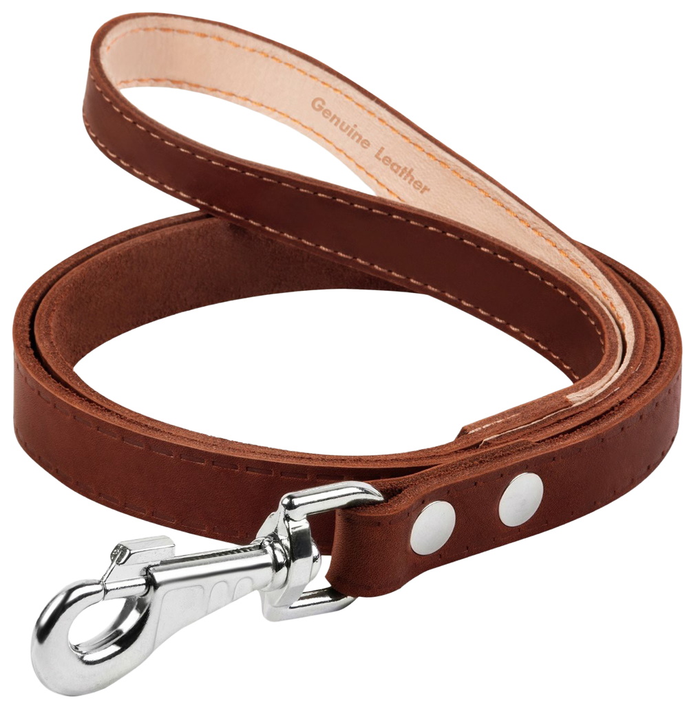 

Поводок для собак Collar одинарный непрошитый коричневый 122 см