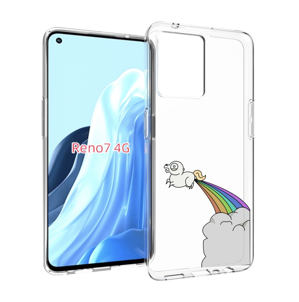

Чехол MyPads летающее-пони детский для OPPO RENO 7 4G, Прозрачный, Tocco