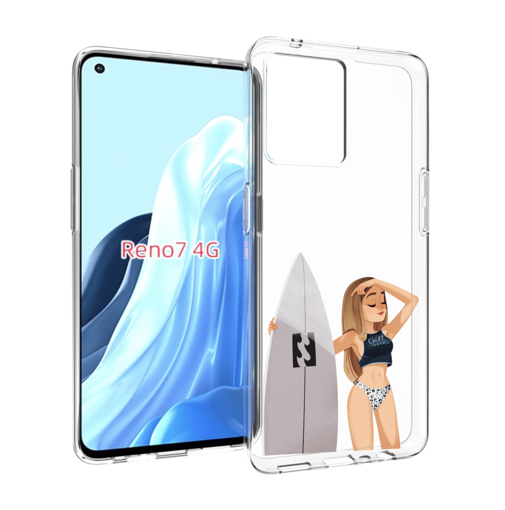 

Чехол MyPads летний-серф для OPPO RENO 7 4G, Прозрачный, Tocco