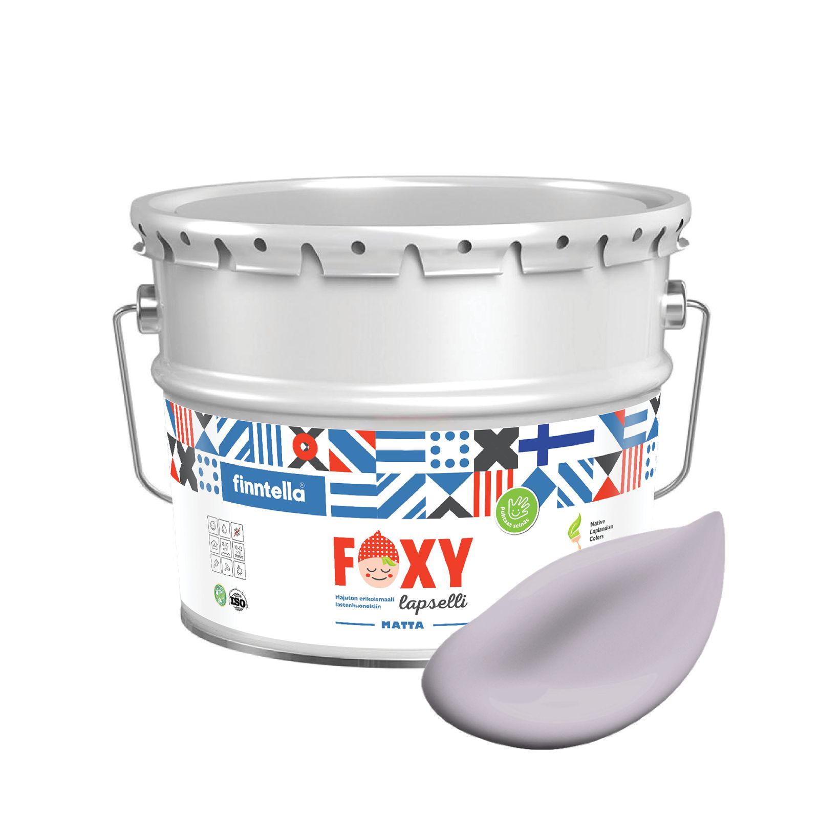 

Краска для детской комнаты FOXY LAPSELLI matte, финская краска, матовая, моющаяся, цвет PA, Серый, для детской комнаты FOXY LAPSELLI matte, финская матовая, моющаяся