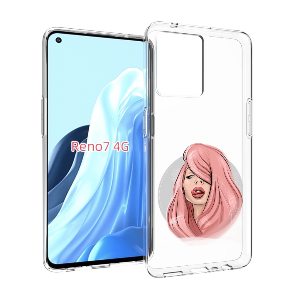 

Чехол MyPads лицо-девушки-с-розовыми-волосами женский для OPPO RENO 7 4G, Прозрачный, Tocco