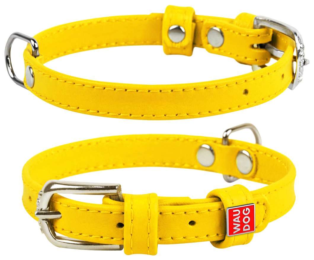 

Ошейник для собак Collar Waudog Glamour желтый 27-36 см, Waudog Glamour