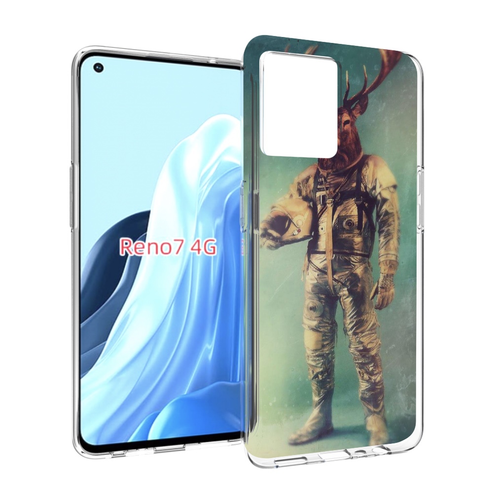 

Чехол MyPads лось космонавт для OPPO RENO 7 4G, Прозрачный, Tocco