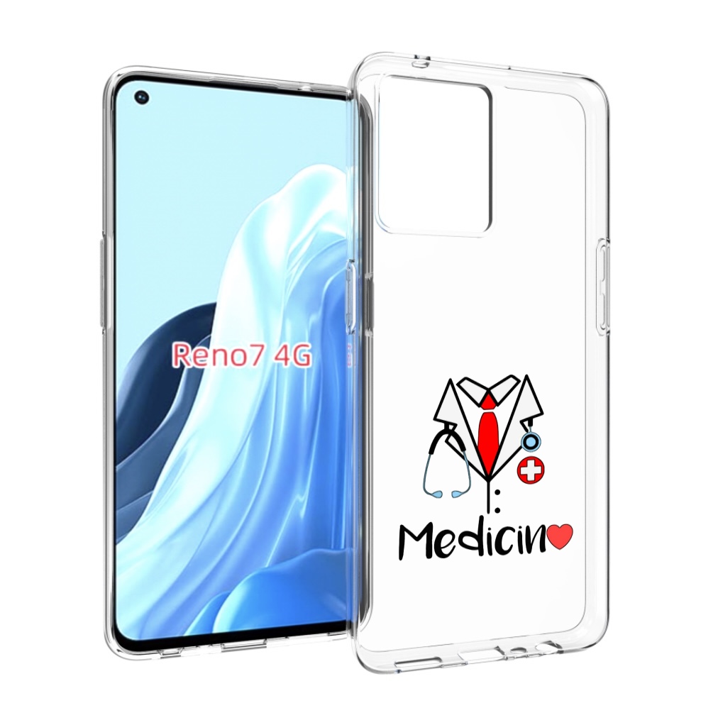 

Чехол MyPads любимая медецина для OPPO RENO 7 4G, Прозрачный, Tocco