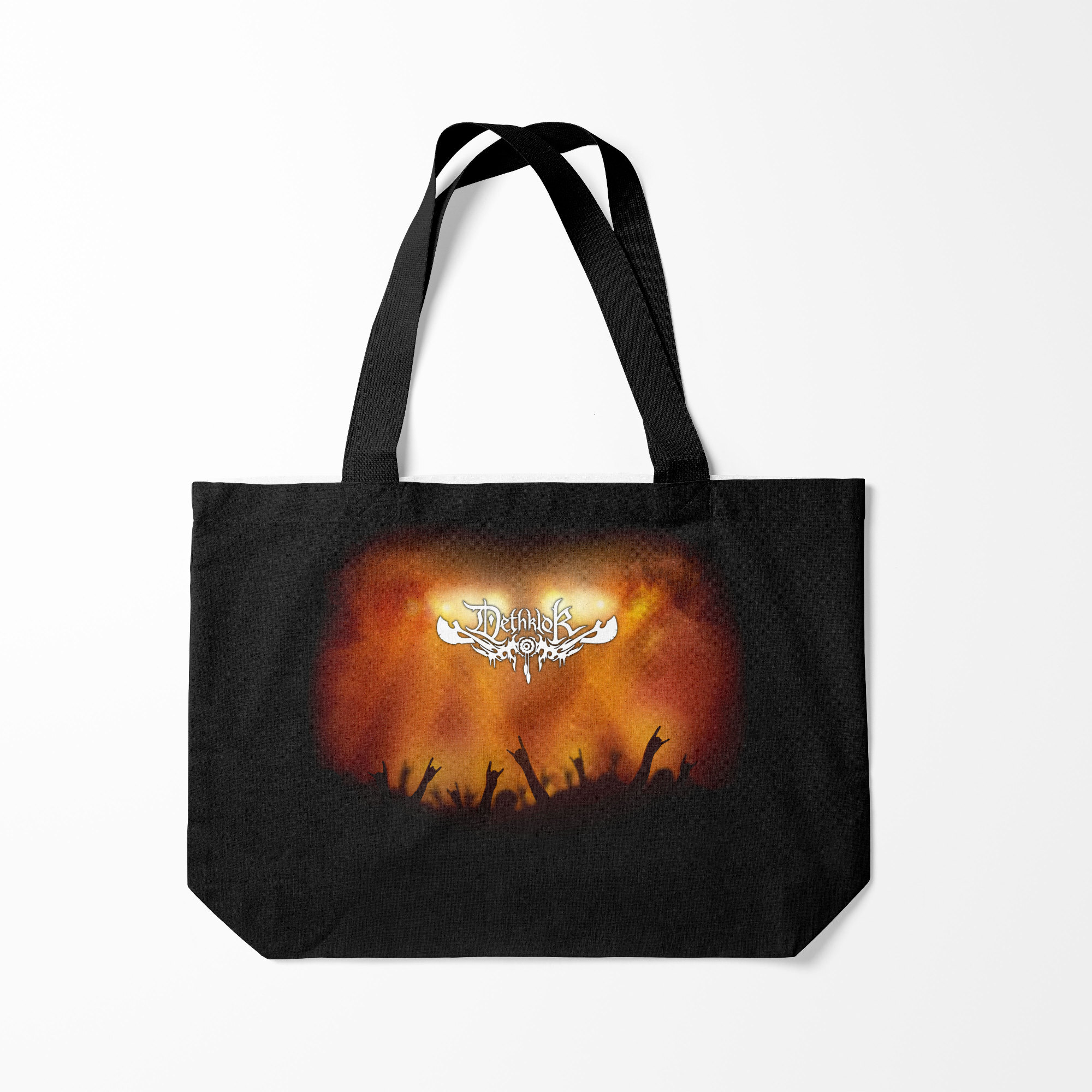 

Сумка шoппер унисекс Burnettie Dethklok, черный; оранжевый, Dethklok