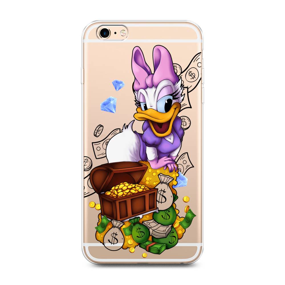 

Чехол на Apple iPhone 6 Plus/6S Plus "Rich Daisy Duck", Коричневый;белый;фиолетовый, 10550-6