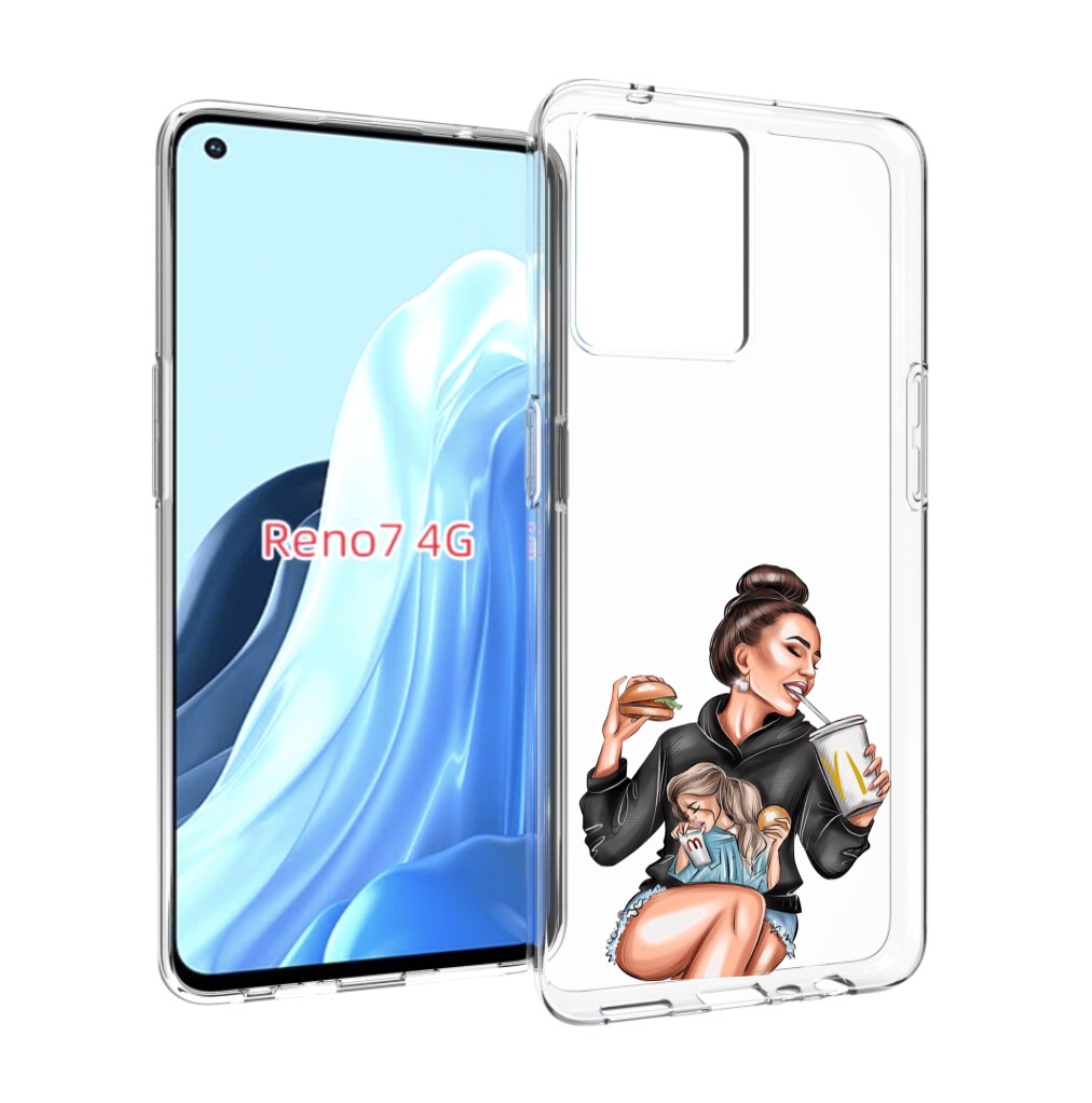 

Чехол MyPads любительница-макдональдс женский для OPPO RENO 7 4G, Прозрачный, Tocco