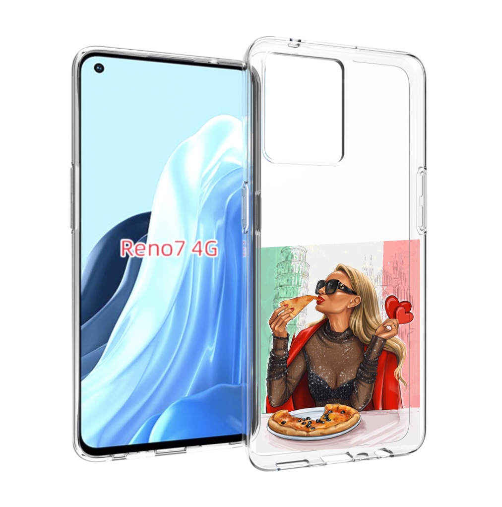 

Чехол MyPads любительница-пиццы женский для OPPO RENO 7 4G, Прозрачный, Tocco