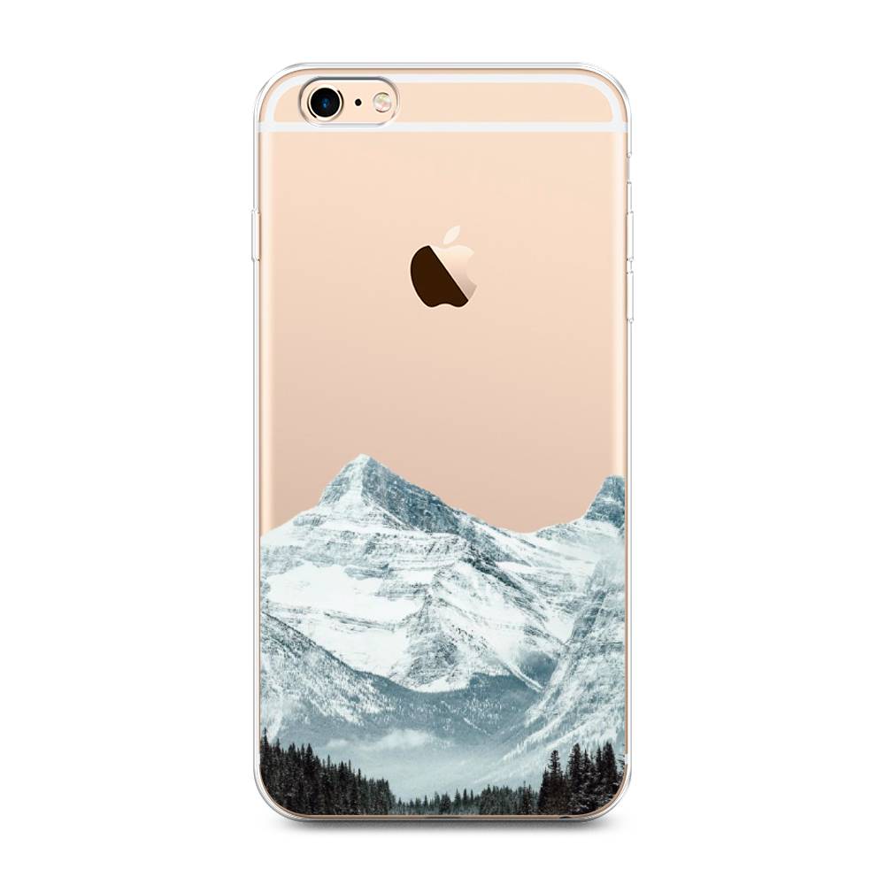 

Чехол на Apple iPhone 6 Plus/6S Plus "Горы арт 1", Белый;зеленый, 10550-2